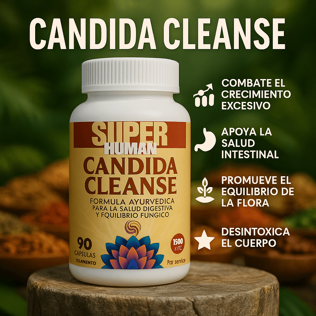 Cándida Cleanse - Fórmula Ayurvédica para la Salud Digestiva y Equilibrio Fúngico (60 Cápsulas)
