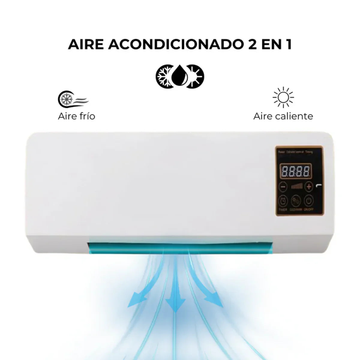 🔥❄️ AIRE ACONDICIONADO PORTÁTIL 2 EN 1 – ¡Enfría y Calienta al Instante!