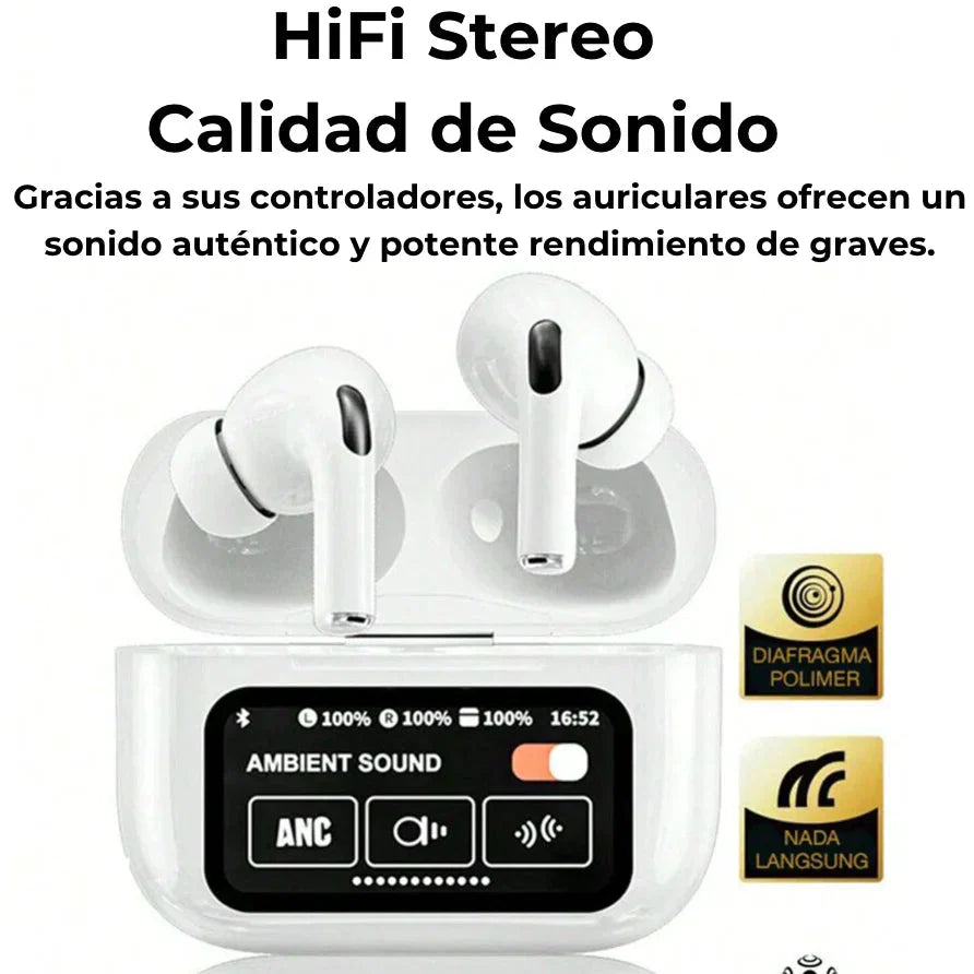 🔊 ¡AIRPODS PRO CON PANTALLA – SONIDO PREMIUM, CANCELACIÓN DE RUIDO Y 76% DE DESCUENTO + Spotify Premium Gratis! 🔥