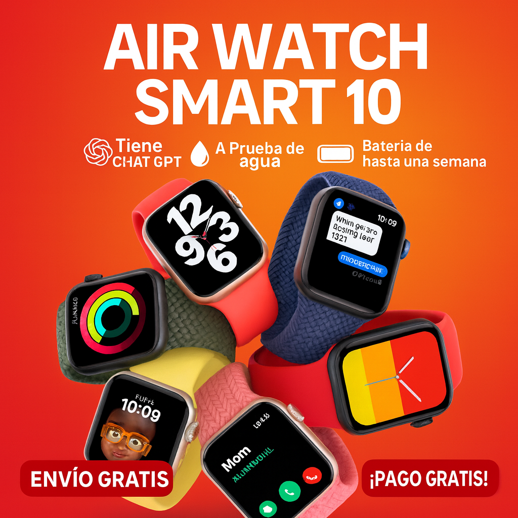⌚️ AirWatch Series 10 PRO + Caja y Cargador por Inducción + REGALO EXCLUSIVO SOLO HOY 🔥