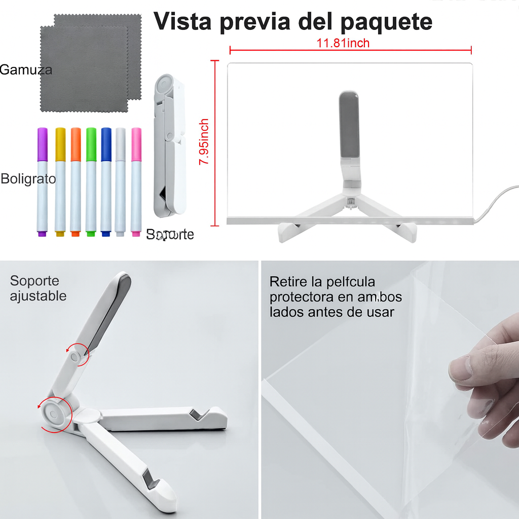 Pizarra de Mensajes con LED Luminosa
