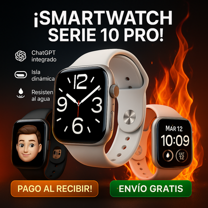 ⌚️ AirWatch Series 10 PRO + Caja y Cargador por Inducción + REGALO EXCLUSIVO SOLO HOY 🔥