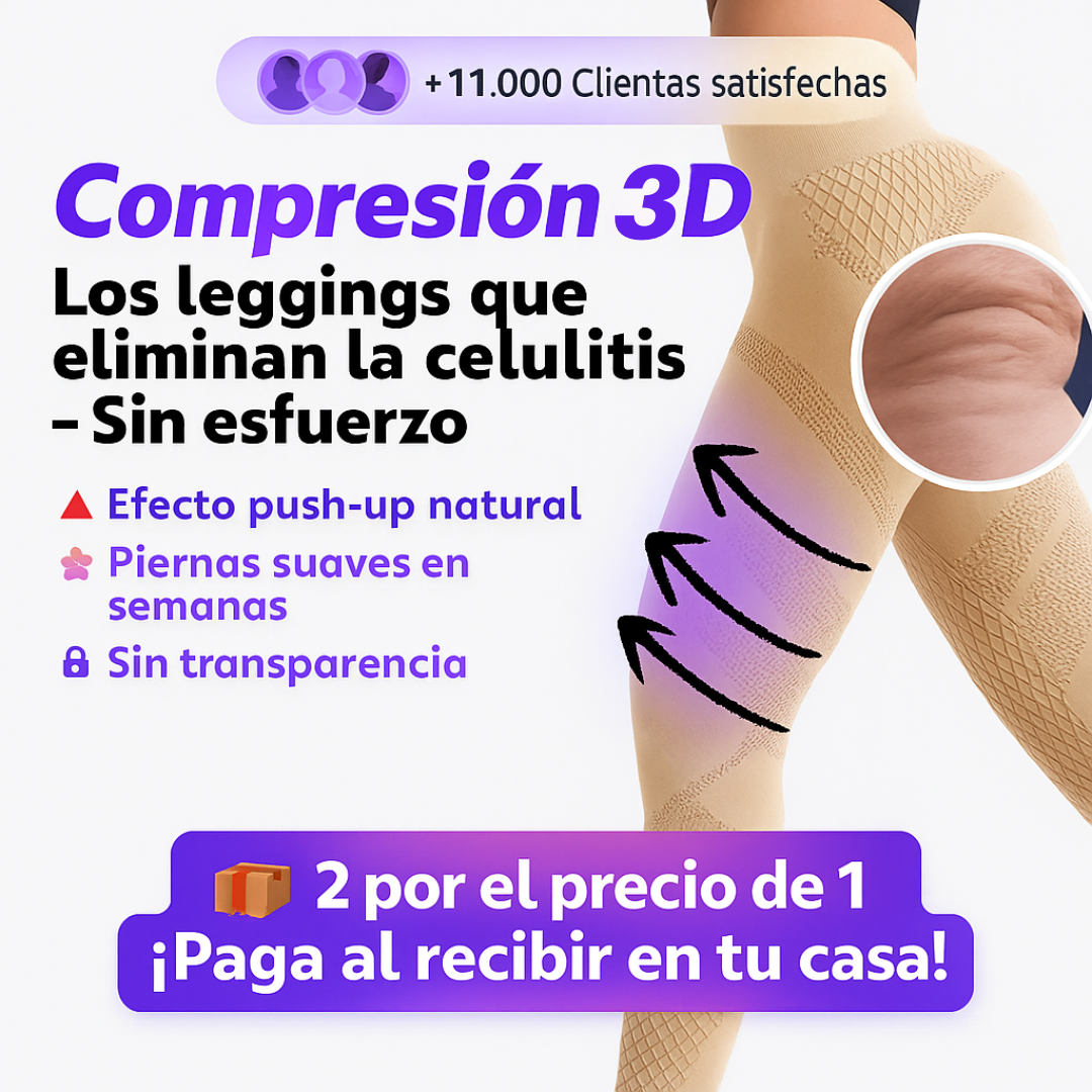 Pack 2×1 — Leggings 3D que moldean y reducen celulitis por solo 39,90 €