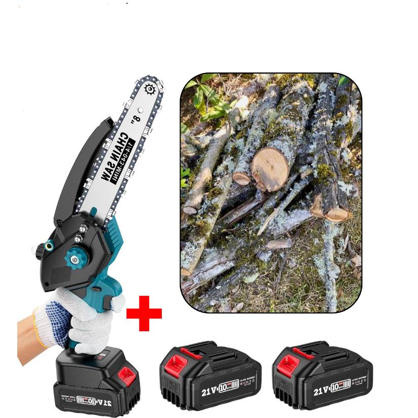 Motosierra inalámbrica de 6 pulgadas con 2 baterías