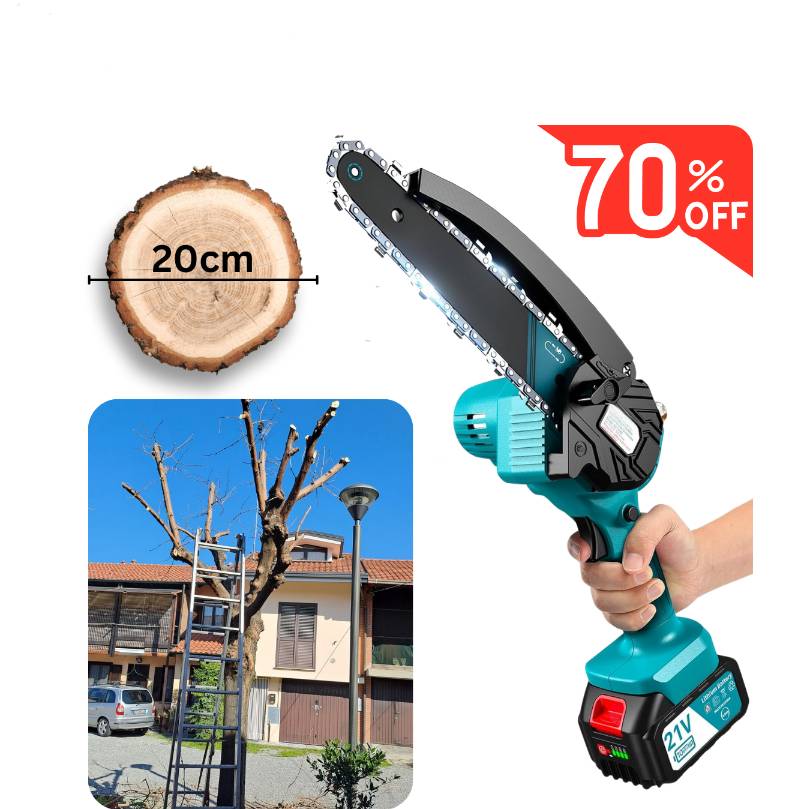 Motosierra inalámbrica de 6 pulgadas con 2 baterías