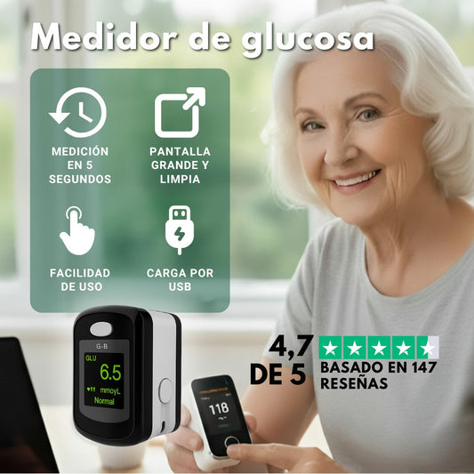 Monitor glucosa sin pinchazos GlucoSmart