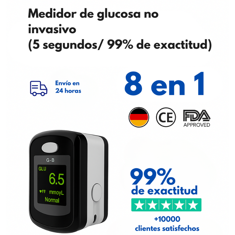 Monitor glucosa sin pinchazos GlucoSmart